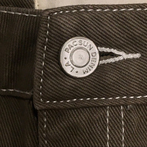 PacSun Olive Green Denim Skirt - Picture 6 of 15